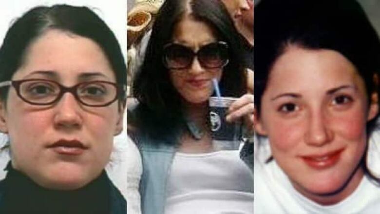 A photo collage of three images of the same woman. 