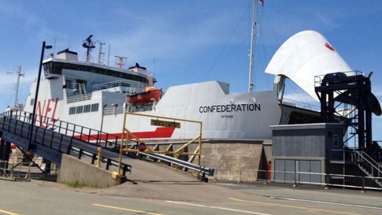 MV Confederation tied up at the dock.