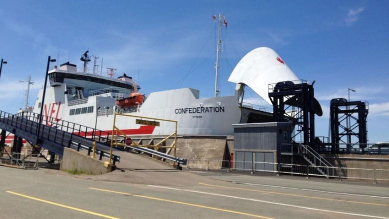 MV Confederation tied up at the dock.