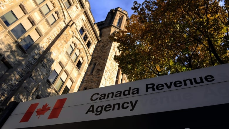 A sign of the Canada Revenue Agency.