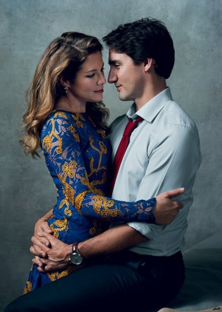 The headline-making image of Trudeau and Grgoire Trudeau that appeared in Vogue Magazine in January 2016. 