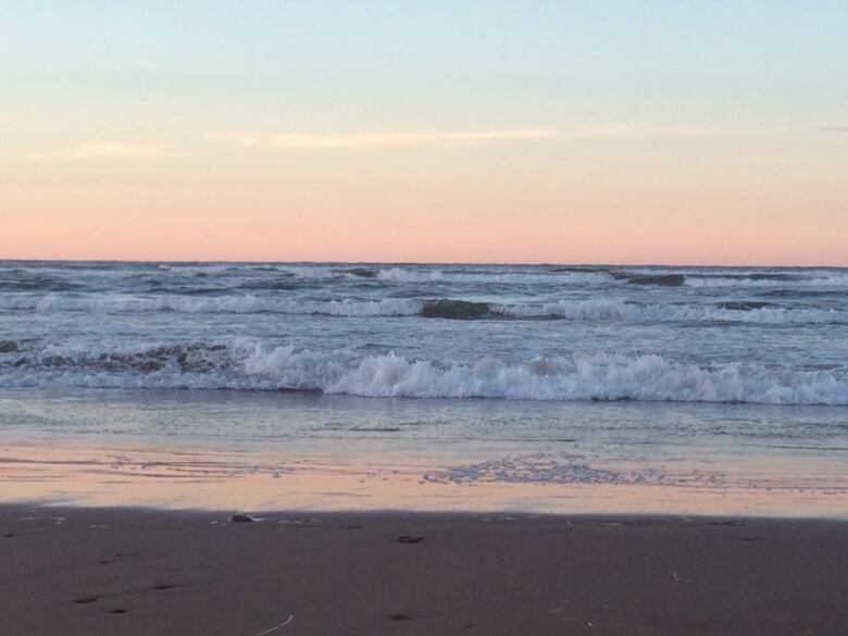 Charlotte Smith shared this photo of waves lapping up against the sand.