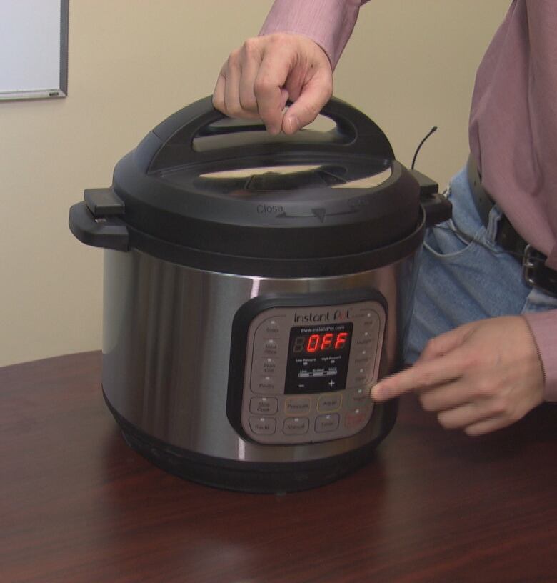 An Instant Pot cooking device is shown.