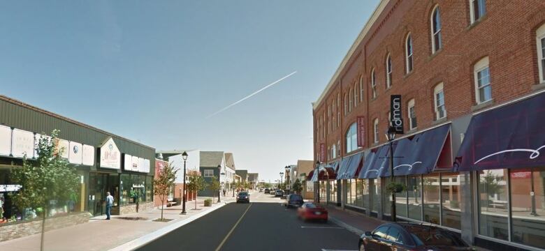 Summerside's Water Street on a sunny day in summer with little traffic.