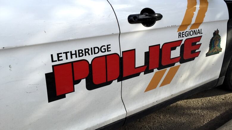 The side of a Lethbridge Regional Police car. 