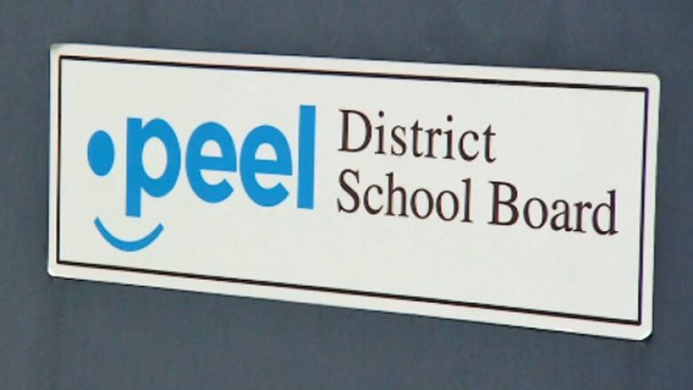 A sign says Peel District School Board.