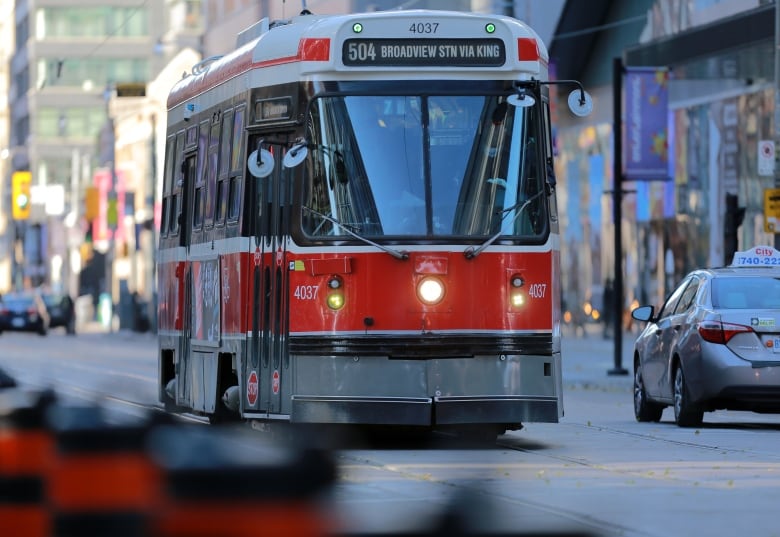 The 504 King streetcar in downtown Toronto.