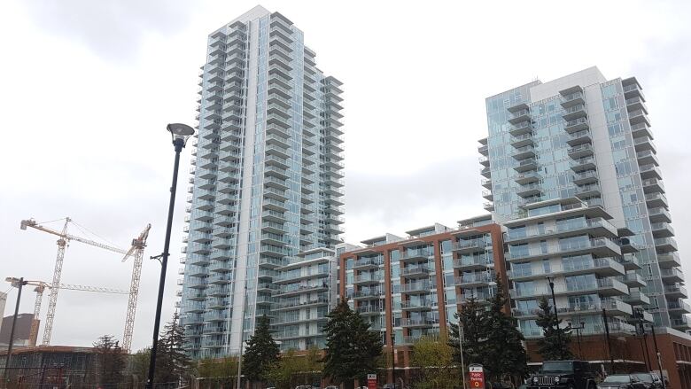 High-rise buildings in Calgary.