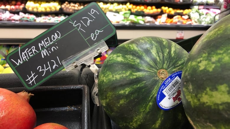 Photo of mini watermelon with a price tag of $12.19