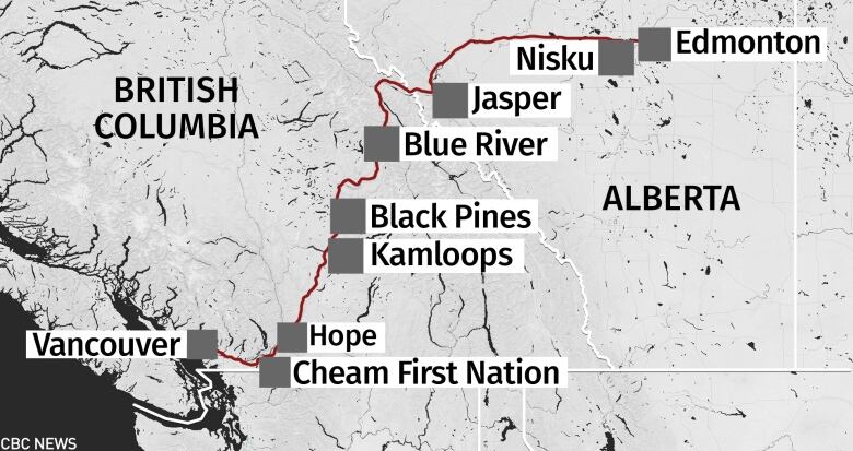 A map shows the route of the Trans Mountain pipeline expansion.