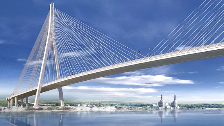 Image of the Gordie Howe Bridge as envisioned. 