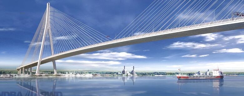 Image of the Gordie Howe Bridge as envisioned. 