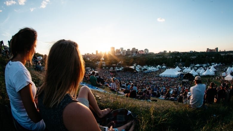 The view from the hill for folk fest back in 2018. 