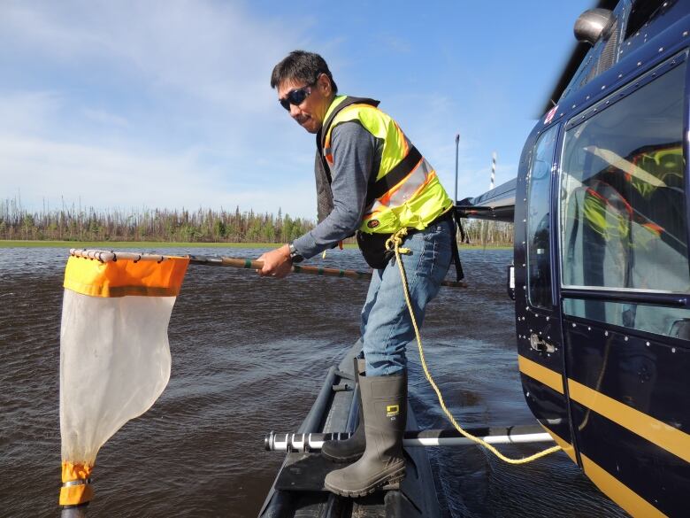 Man collects samples