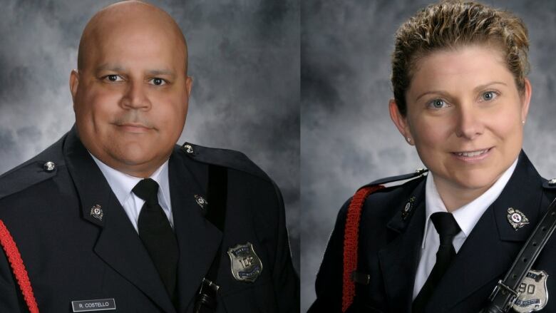 A male and a female in police uniforms