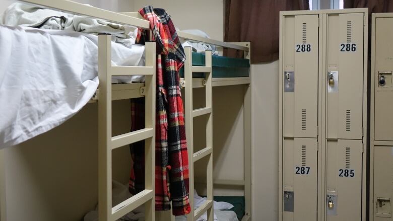 Bunk beds and lockers