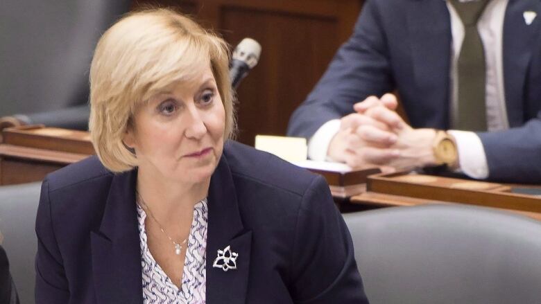 Ontario Labour Minister Laurie Scott introduces back-to-work legislation in the Ontario Legislature in Toronto on Monday, December 17, 2018. Ontario is gathering feedback on legislation aimed at eliminating the gender wage gap, including asking businesses how onerous pay transparency reporting would be. THE CANADIAN PRESS/Frank Gunn