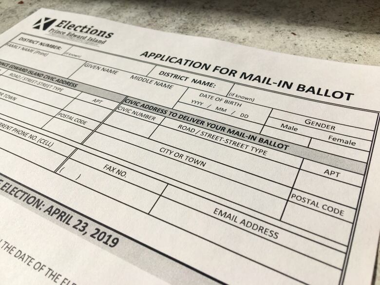 A picture of a mail-in ballot.