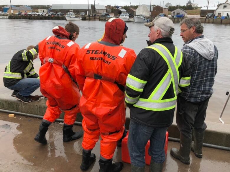 Firefighters from the area have been helping in the search along with Coast Guard and other local fishermen.