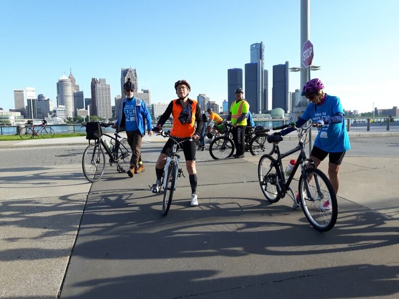 Cyclists came from across Windsor to the riverfront to celebrate Bike to Work Day. 