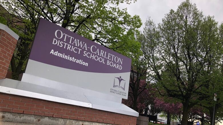 A sign reads Ottawa-Carleton District School Board Administration