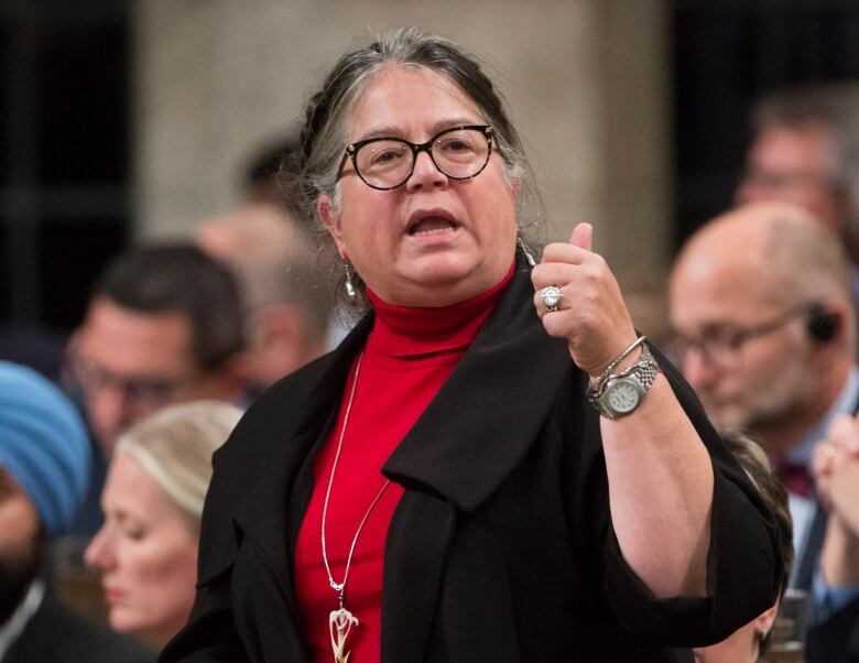 Minister of National Revenue Diane Lebouthillier responds to a question during Question Period in the House of Commons in Ottawa on Thursday, October 19, 2017.