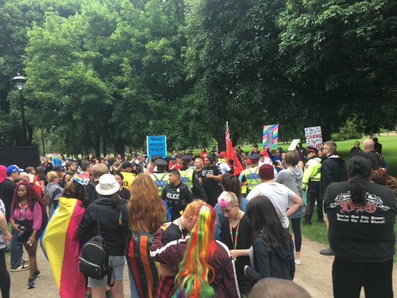 Police say several people received minor injuries after an altercation at the Hamilton Pride festival, but no victims or witnesses have come forward.