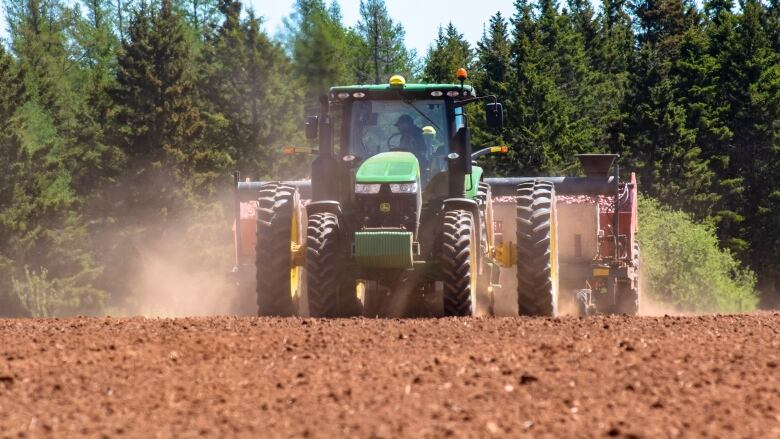 a farm tractor on PEI