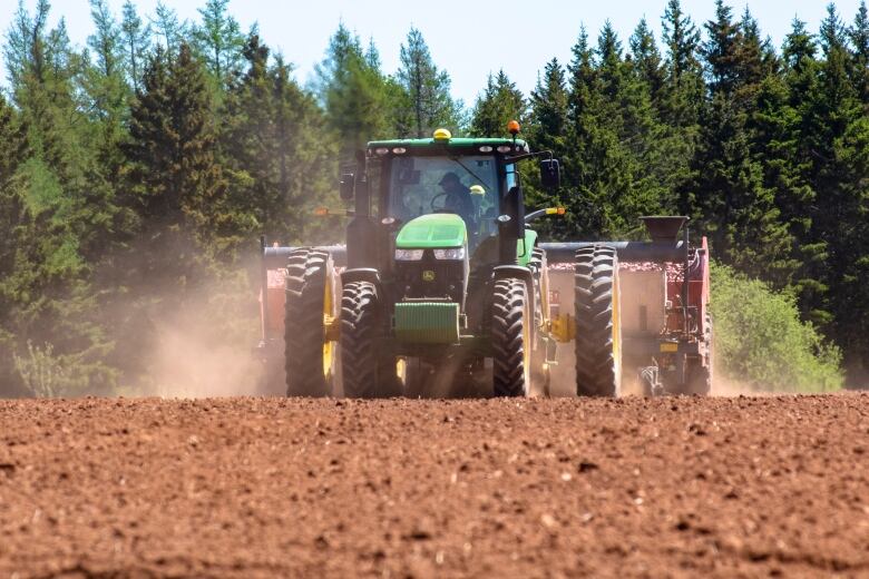 a farm tractor on PEI