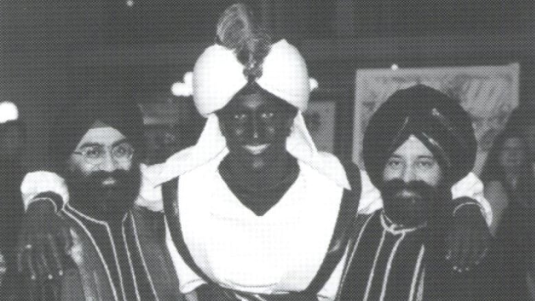 Justin Trudeau is seen wearing blackface in this April 2001image published in a newsletter from the West Point Grey Academy.