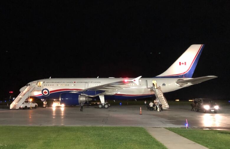 Airbus 001, one of the aircraft used for Prime Minister Justin Trudeau's overseas trips, seen in Ottawa in the summer after the G20 summit, is going to be out of commission for a time. The plane suffered serious damage to the front cone area while being moved at Trenton Air Force Base.