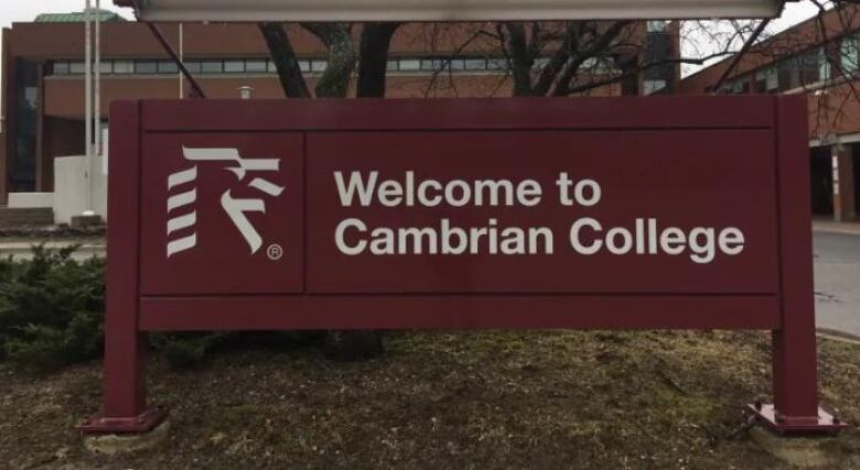 A sign that says 'Welcome to Cambrian College.'