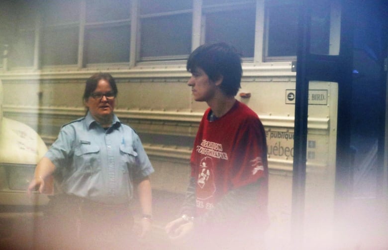 Alexandre Bissonnette, a suspect in a shooting at a Quebec City mosque, arrives at the court house in Quebec City on Tuesday, February 21, 2017. The accused in Quebec City's deadly mosque shooting formally changed lawyers on Thursday during a brief court hearing. Alexandre Bissonnette, 27, appeared briefly before Quebec court Judge Jean-Louis Lemay and acknowledged he was bringing in a new attorney.THE CANADIAN PRESS/Mathieu Belanger - POOL