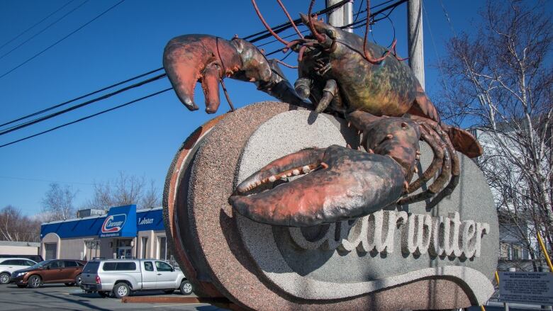 a statue of a lobster