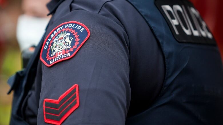 A close-up picture of a Calgary Police Service shoulder patch.