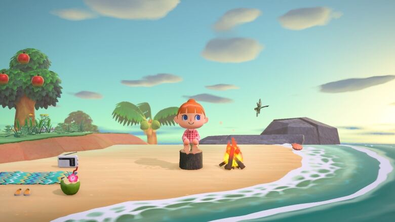 A screen from the video game Animal Crossing New Horizons.