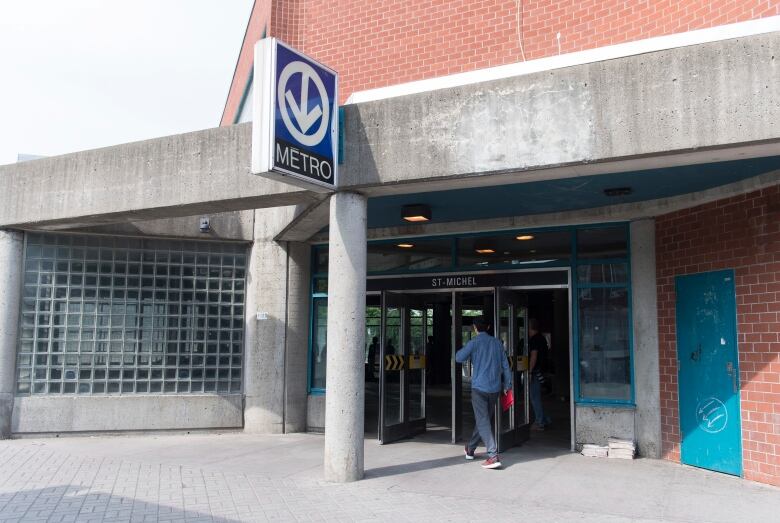 Th exterior of Montreal's St-Michel Metro station. 