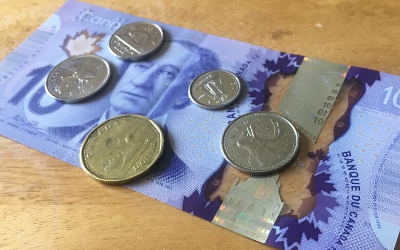 Photo of Canadian currency.