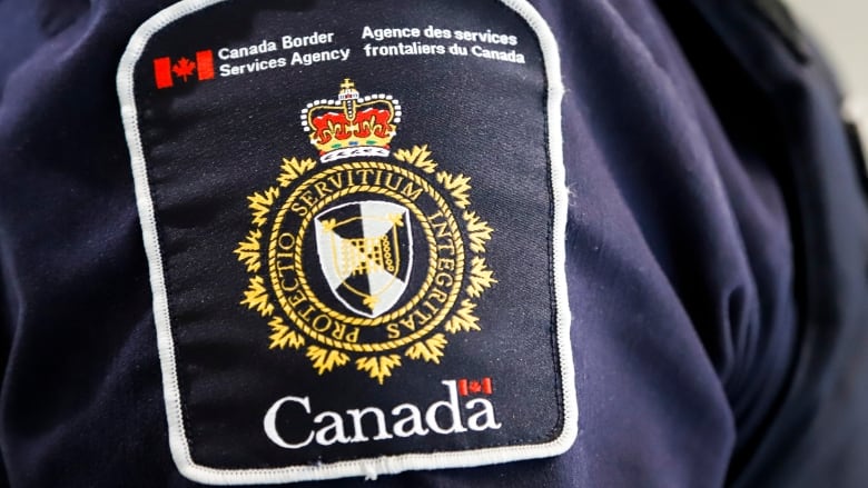 A close-up of a Canada Border Services Agency shoulder patch.