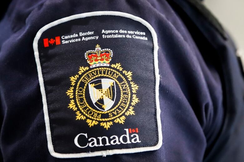 A close-up of a Canada Border Services Agency shoulder patch.