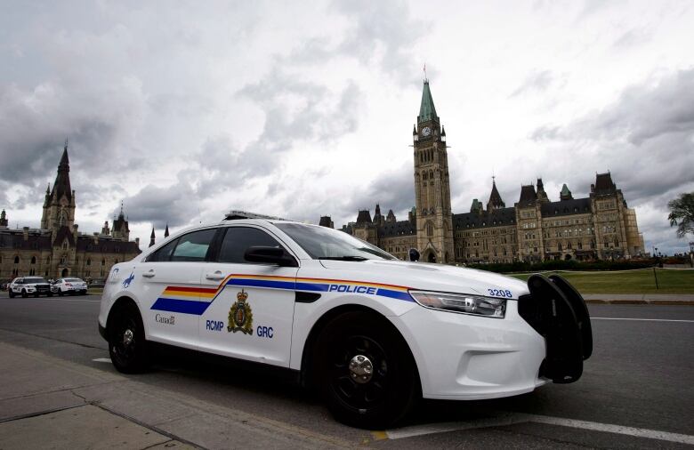 An RCMP cruiser on Parliament Hill.