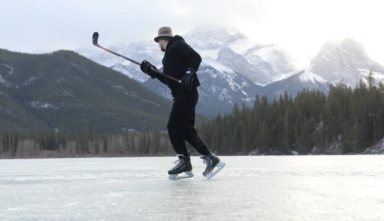 Skaters enjoy the ice at Gap Lake.