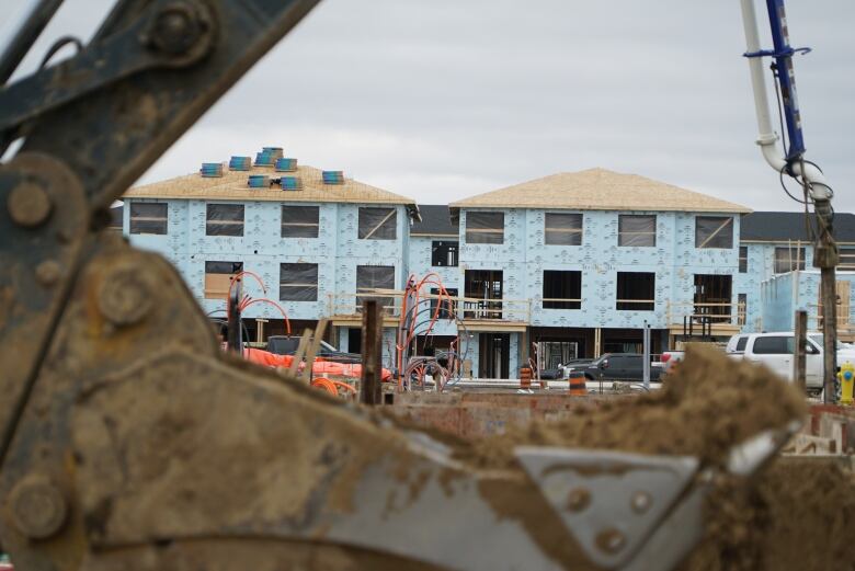 Houses under construction