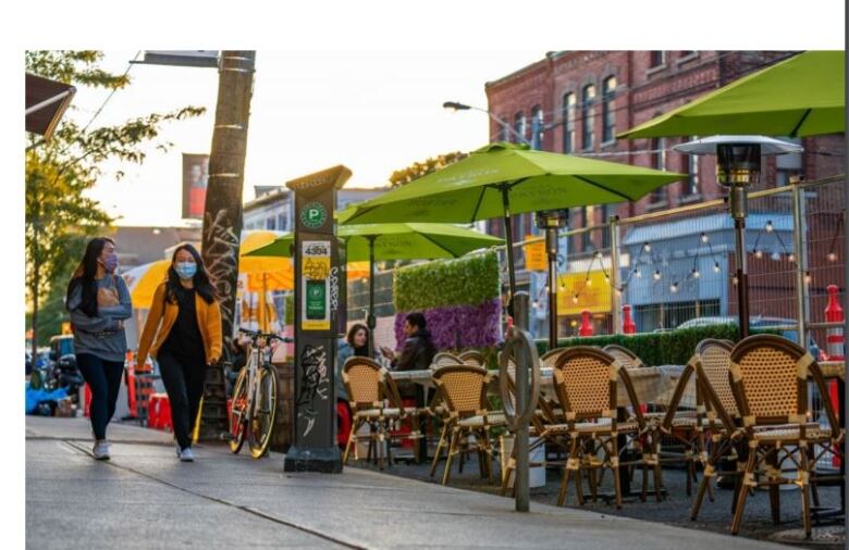 A Toronto restaurant patio.