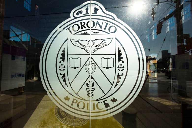 Toronto Police Services logo on door. Taken on September 23, 2020. 