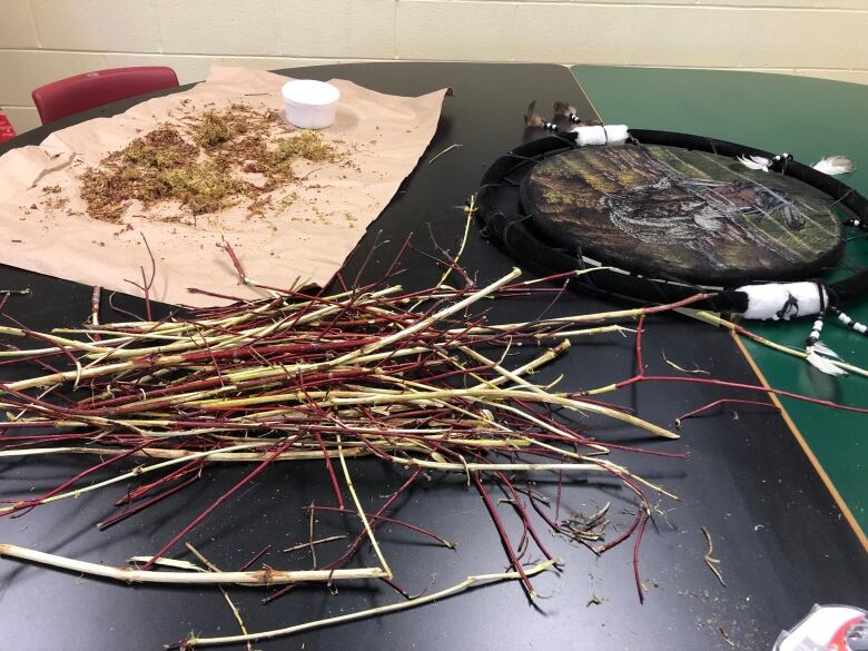 Tobacco and other materials for a ceremony by a Wolastoqi elder.