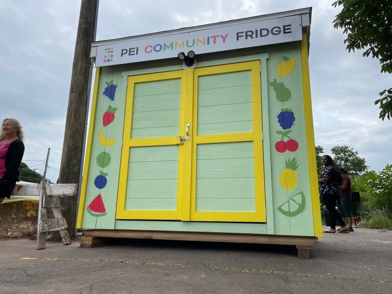 The entrance to the P.E.I. Community Fridge is pictured in Charlottetown. 