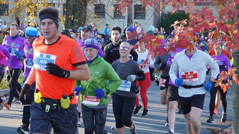 Runners at a marathon