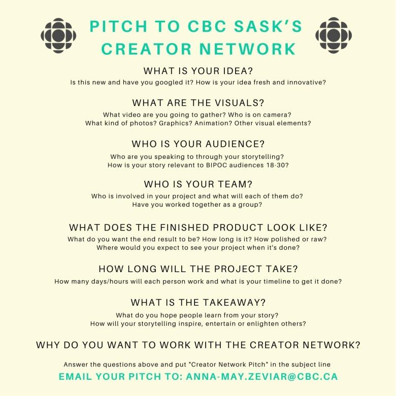 Details on how to pitch to the CBC Creator Network