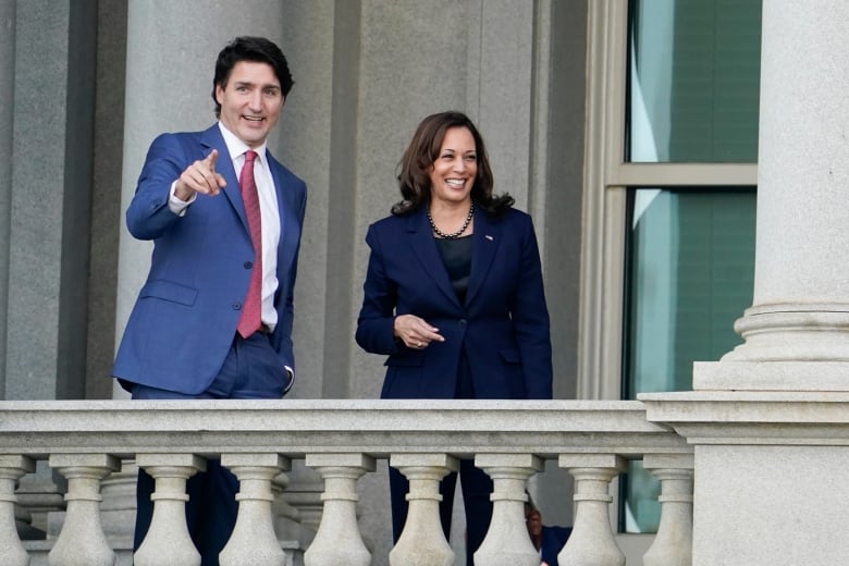 U.S. Vice-President Kamala Harris and Canadian Prime Minister Justin Trudeau 